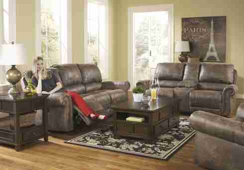 741 3PC Ashley Motion Sofa Set (Brown) COLLECTION by Happy Home